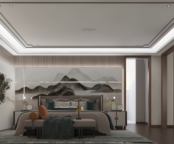 New Chinese Style Bedroom-ID:517952921