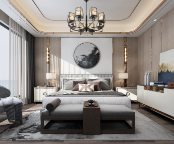 New Chinese Style Bedroom-ID:696347001