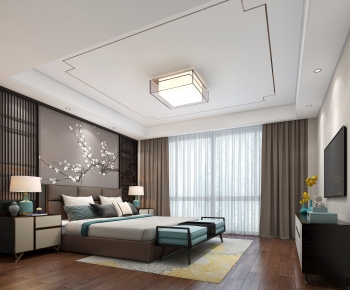 New Chinese Style Bedroom-ID:100090516