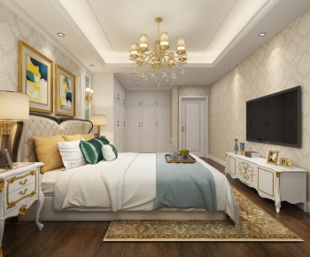 Simple European Style Bedroom-ID:500906941