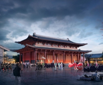 Chinese Style Ancient Architectural Buildings-ID:873749022