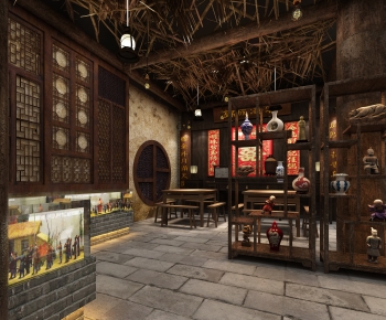 Chinese Style Exhibition Hall-ID:129157072