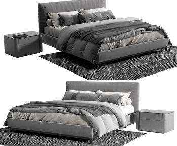 Modern Double Bed-ID:520767931