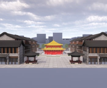 Chinese Style Ancient Architectural Buildings-ID:858033909