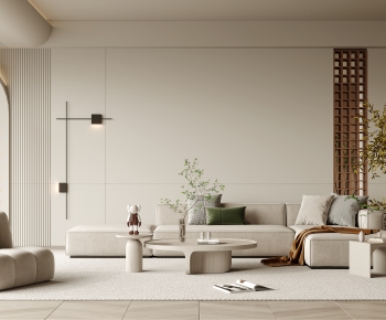 Wabi-sabi Style A Living Room-ID:241242897