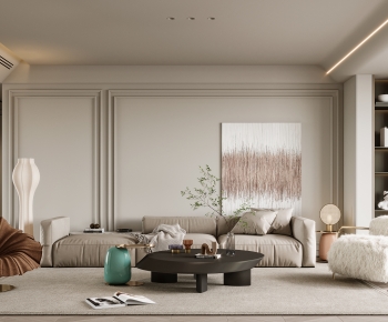 Modern Wabi-sabi Style A Living Room-ID:512554882
