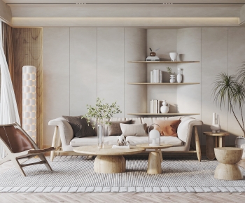 Wabi-sabi Style A Living Room-ID:740022902