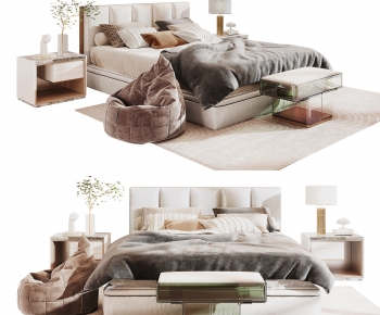 Modern Double Bed-ID:958945042