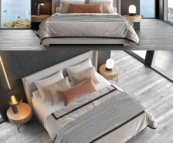 Modern Double Bed-ID:711128959