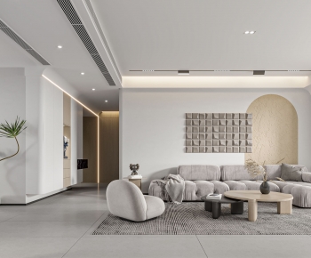 Modern Wabi-sabi Style A Living Room-ID:202389004