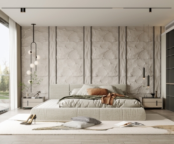 Modern Wabi-sabi Style Bedroom-ID:451627972