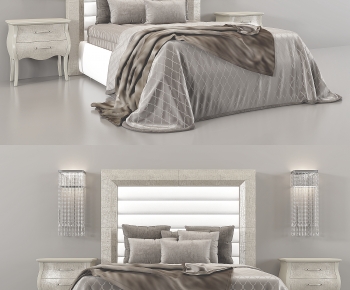 Modern Double Bed-ID:263587008