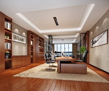New Chinese Style Manager's Office-ID:280615096