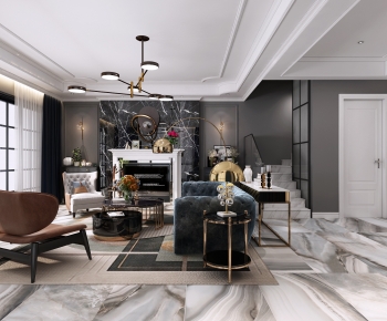 Modern A Living Room-ID:933070901