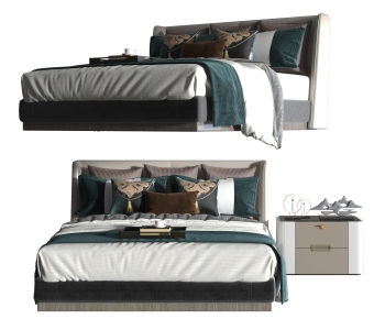 New Chinese Style Double Bed-ID:263580085