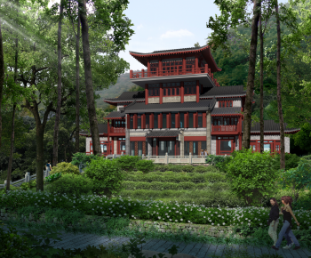 Chinese Style Ancient Architectural Buildings-ID:528441914