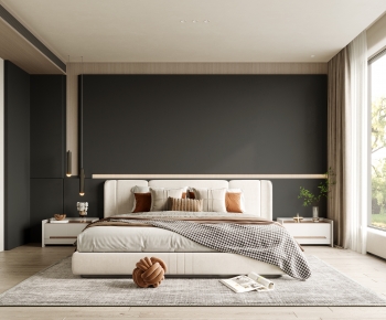 Modern Wabi-sabi Style Bedroom-ID:871462112