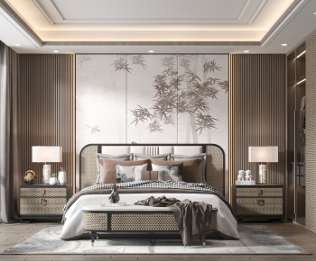 New Chinese Style Bedroom-ID:526195058