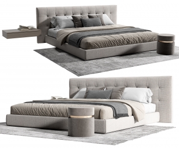 Modern Double Bed-ID:646629363