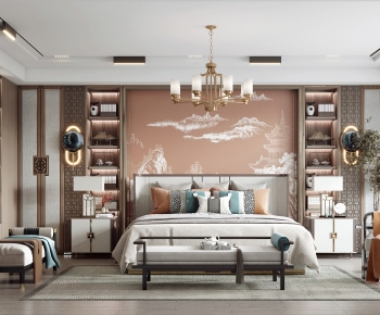 New Chinese Style Bedroom-ID:880323893