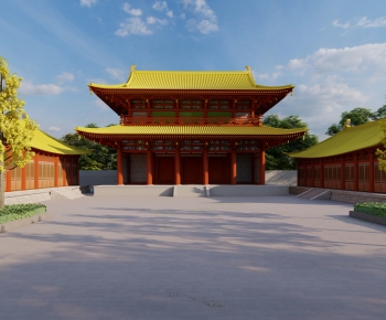 中式建筑寺院建筑-ID:941853056