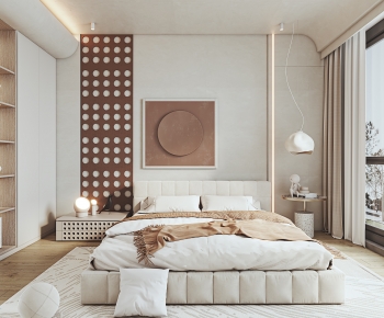 Wabi-sabi Style Bedroom-ID:130763057