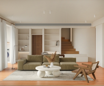 Wabi-sabi Style A Living Room-ID:125178101