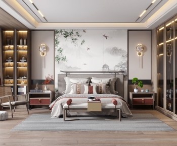 New Chinese Style Bedroom-ID:258824114