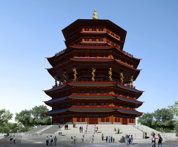 Chinese Style Ancient Architectural Buildings-ID:300850932