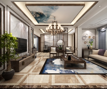 New Chinese Style A Living Room-ID:149827005