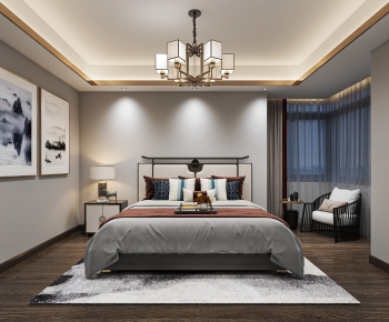 New Chinese Style Bedroom-ID:180521018