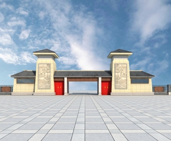 Chinese Style Ancient Architectural Buildings-ID:681029086