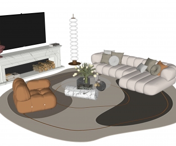 Modern A Living Room-ID:725095035