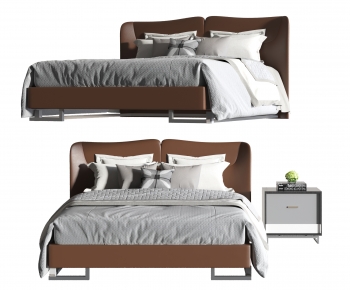 Modern Double Bed-ID:583487031