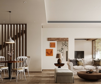 Wabi-sabi Style A Living Room-ID:700680976
