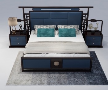 Chinese Style Double Bed-ID:352370028