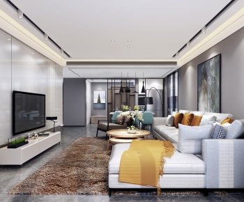 Modern A Living Room-ID:381165983