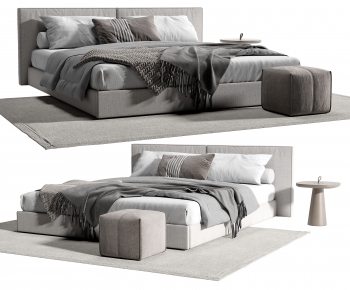 Modern Double Bed-ID:347358941