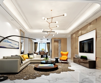 Modern A Living Room-ID:275252108