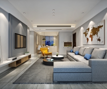 Modern A Living Room-ID:403538942