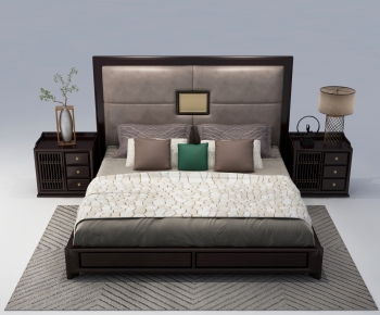 Chinese Style Double Bed-ID:820770989