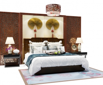 Chinese Style Double Bed-ID:601646906