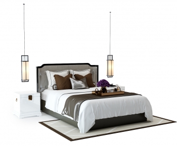 Modern Double Bed-ID:704653026