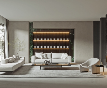 Modern Wabi-sabi Style A Living Room-ID:572515969
