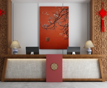New Chinese Style The Reception Desk-ID:974864018