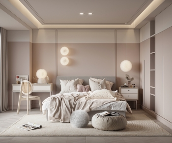 Modern Nordic Style Girl's Room Daughter's Room-ID:786384119