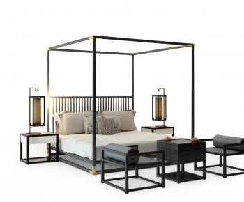 Chinese Style Double Bed-ID:905422931