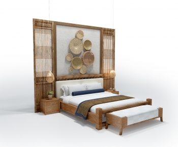 Chinese Style Double Bed-ID:774797929