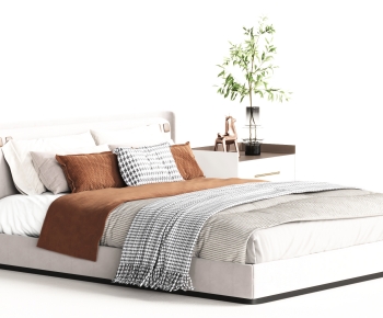 Modern Double Bed-ID:763471172