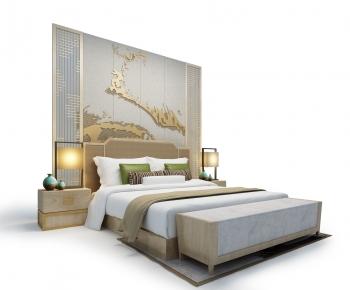 Chinese Style Double Bed-ID:579719582